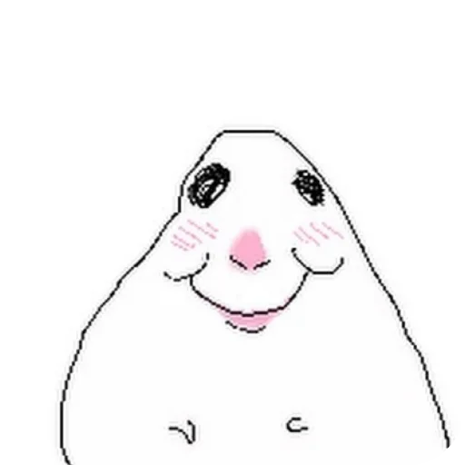 smiling blushing hamster